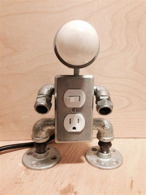 junction box lamp etsy robot|Outlet Box Lamp .